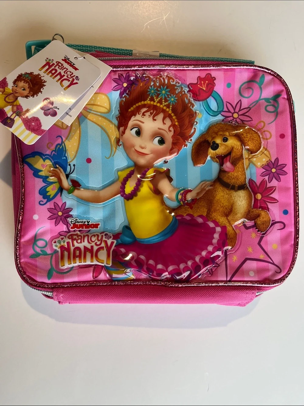 Fancy Nancy Pink Kids Lunch Bag with Character Art